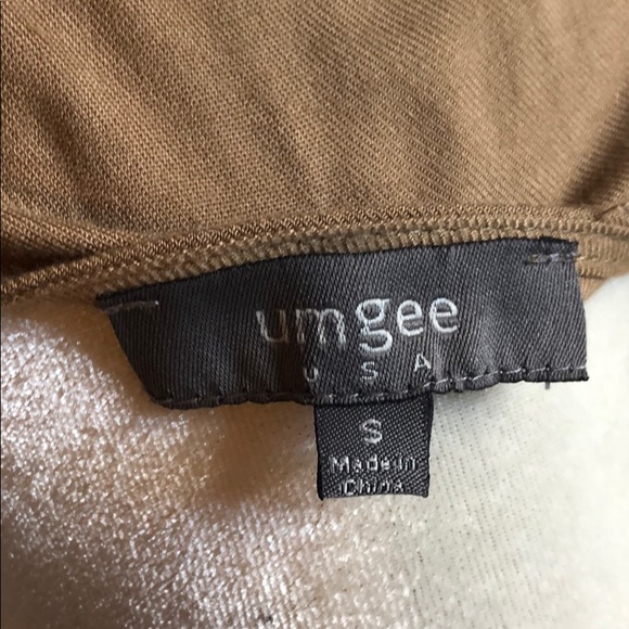 NWOT Umgee Tan 3/4 Sleeve Dress with Aztec Print - Picture 6 of 6